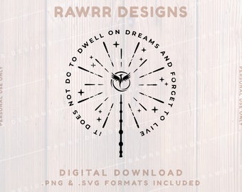 HP Albus Dumbledore Wand | Wizarding World | Digital Download | SVG PNG | Cricut Silhouette Cut File