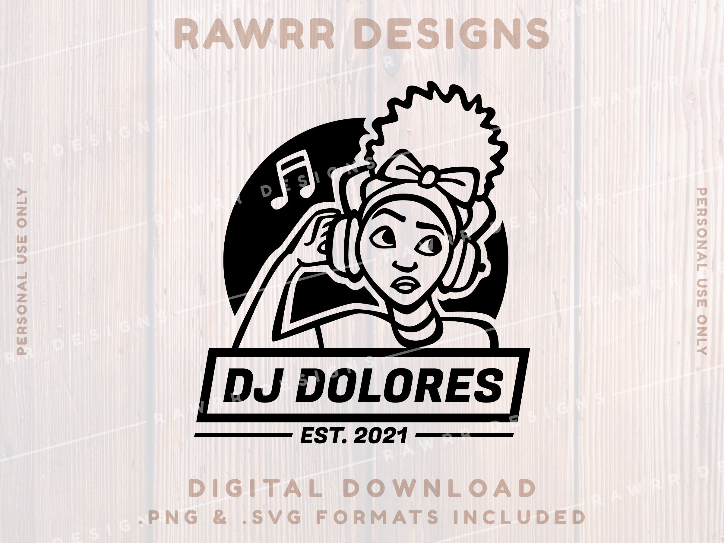 DJ Dolores Portrait | Encanto | Custom Shirt | SVG PNG | Cricut Silhouette  Cut File - Etsy, image size:2401x1801