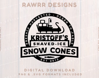 Kristoff's Snow Cones | Frozen | Custom Shirt | SVG PNG | Cricut Silhouette Cut File