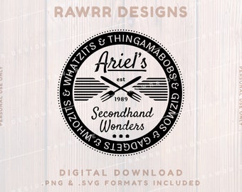 Ariel's Secondhand Wonders | Little Mermaid | Custom Shirt | SVG PNG | Cricut Silhouette Cut File