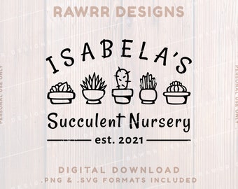 Isabela's Succulent Nursery | Encanto | Custom Shirt | SVG PNG | Cricut Silhouette Cut File