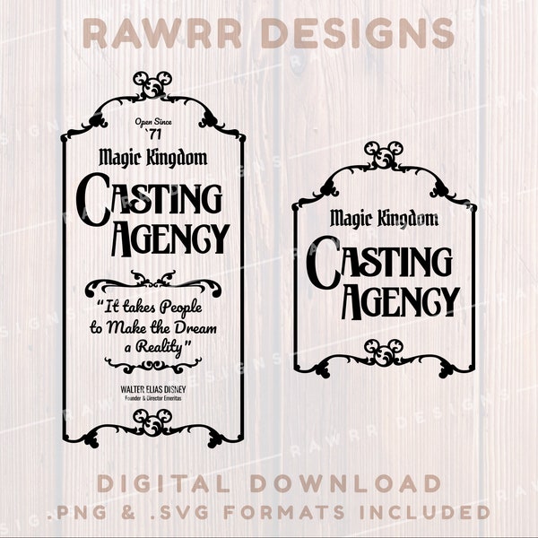 Casting Agency Door | SVG PNG | Cricut Silhouette Cut File