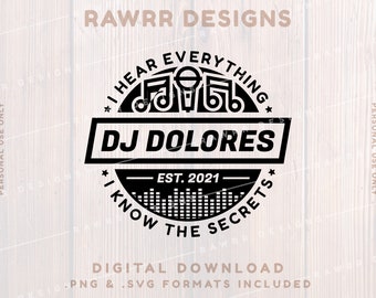 DJ Dolores Logo | Encanto | Custom Shirt | SVG PNG | Cricut Silhouette Cut File