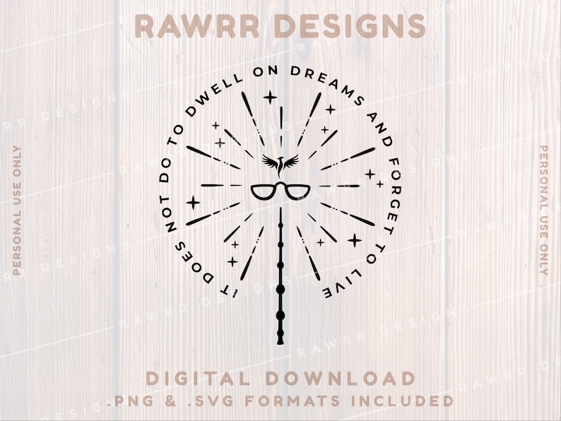 HP Albus Dumbledore Wand | Wizarding World | Digital Download | SVG PNG ...