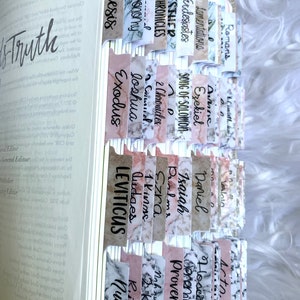 See the light Peel and Stick Bible Tabs with adhesive and double sided laminated vinyl image 2