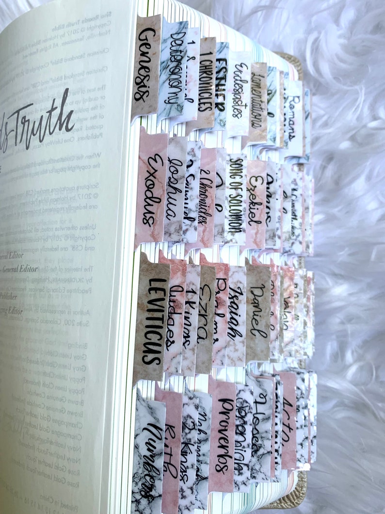 See the light Peel and Stick Bible Tabs with adhesive and double sided laminated vinyl image 2