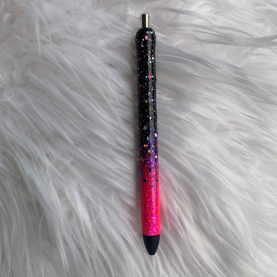 Christmas Glitter Pen, Custom Glitter Pens, Glitter Gel Pen, Black