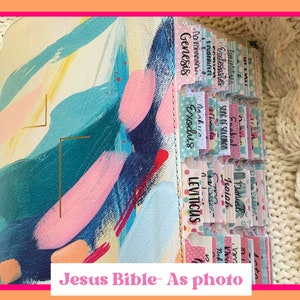 NIV as pictured Bible. PERSONALIZE Bible,The Jesus Bible Artist Edition, Laminated Tabs, Leather Soft, Teal, Gift Bible