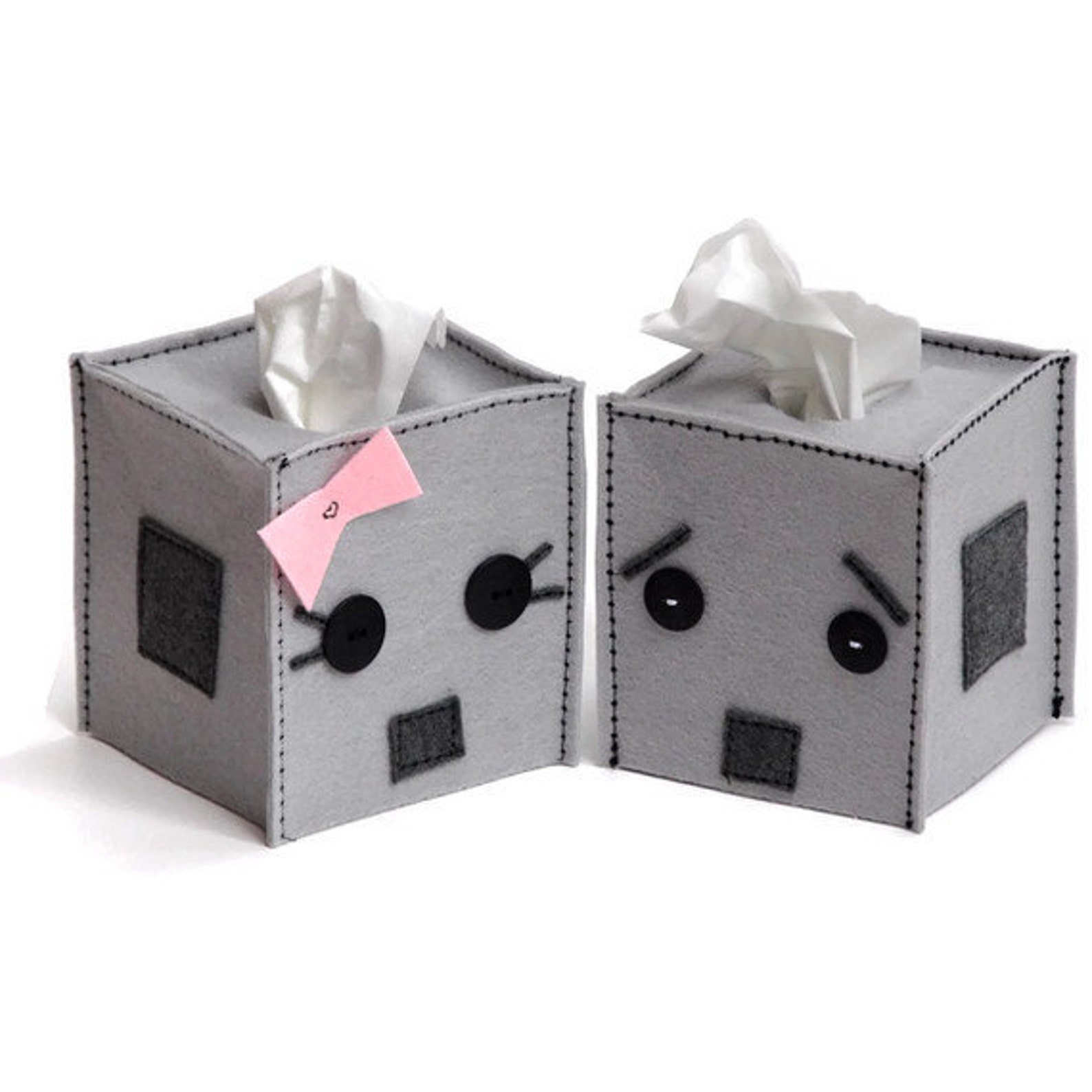 Robot Tissue Box Cover Etsy