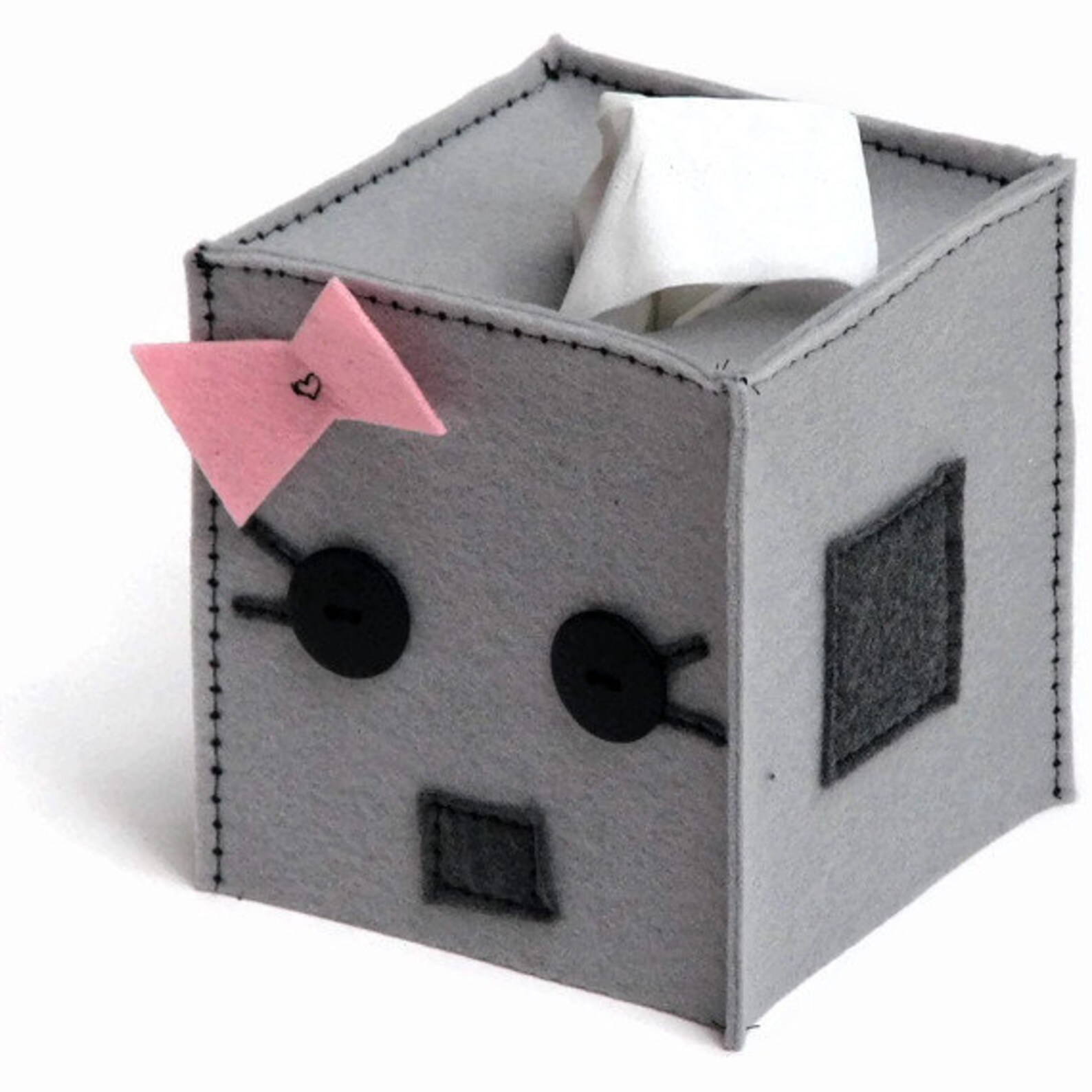 Girl Robot Tissue Box Cover Etsy