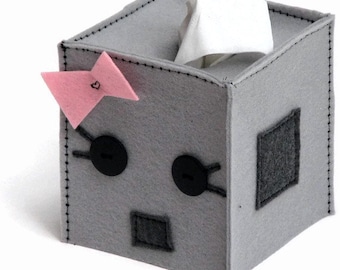 Girl Robot Tissue Box Cover