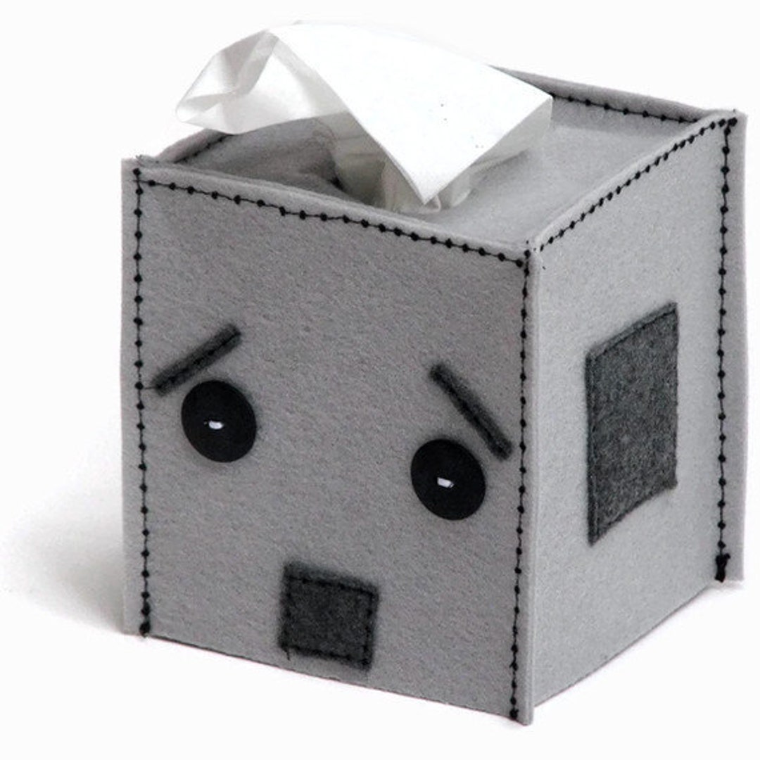 Robot Tissue Box Cover Etsy