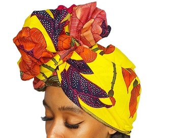 Turban wax / gift for her/Headtie / African print headwrap / ankara headscarf / African headtie / wax print headwrap / headscarf - freedom