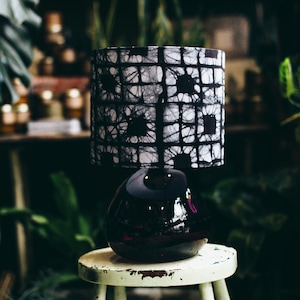 African Home Decor Pendant lampshade, handmade drum lampshade, ceiling or lamp base lampshade, home improvement- all sizes - Black and White