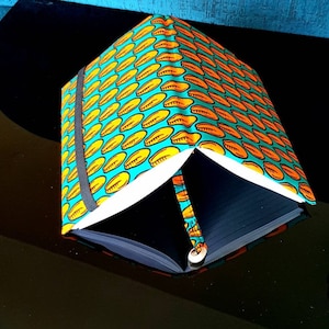 Handmade gifts A5 Padded fabric African print notebook, journal notebook, birthday self care gift, ankara writing book - STUN