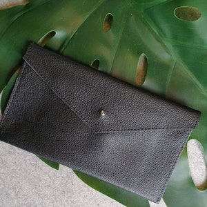 Mini leather coin money purse, Handmade real leather wallet, coin purse, handmade gifts, pocket wallet, accessories for her - BLACK