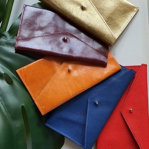 Christmas gifts, Handmade real leather wallet, coin purse, pocket wallet, accessories for her, mini leather coin purse