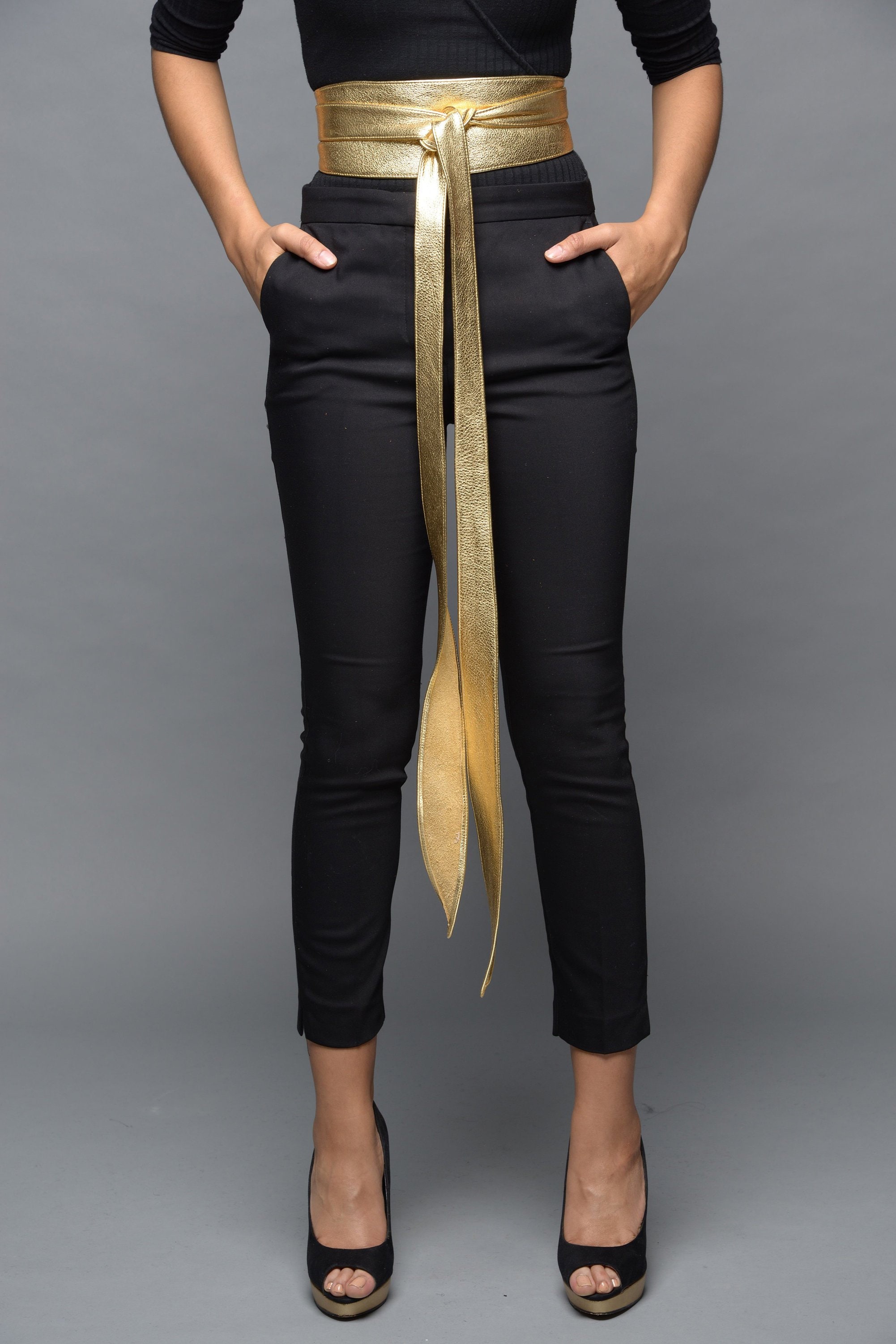 Women Waist Hip Metallic Gold Wide Western Corset Fashion Belt Plus Size XL  XXL