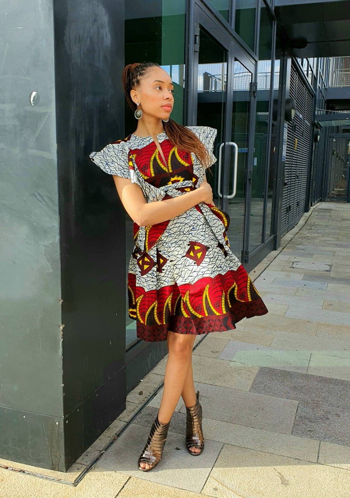 Bold top print dress