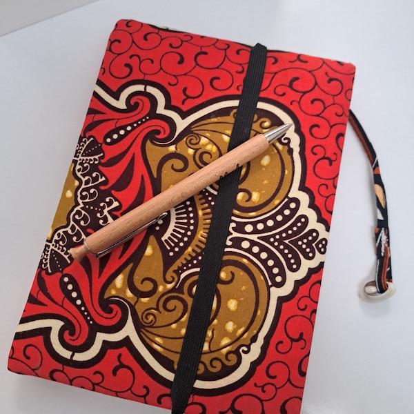 A5 Padded fabric cover African print notebook/ journal notebook gift/ ankara print wax notebook/ writing book - Starlight