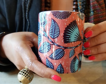 Bold print gift mug/ Ceramic mugs/ unique coffee mugs / colourful printed mugs / ankara gifts/ gifts for her/ gifts for him/ unique gifts