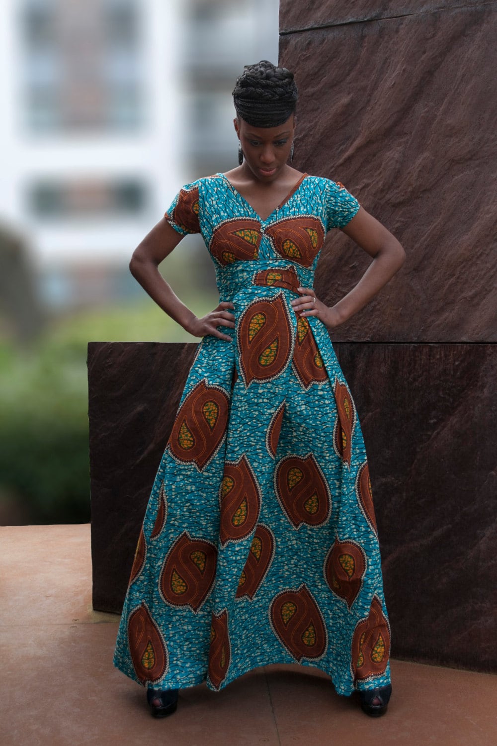African Print Maxi Dress by Gitas 