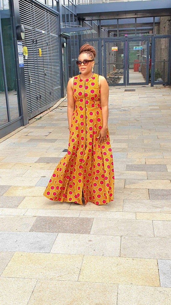 Kitenge Dresses With Front Zipper Tweed A Line Dress With Front Zipper A-Line Dress Donna Kitenge Dresses With Front Zipper Tweed A Line Dress With Front Zipper A-Line Dress Donna