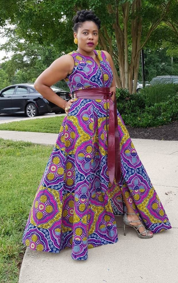 Ankara Maxi Dress/ African Print Maxi Dress/ Long African | Etsy