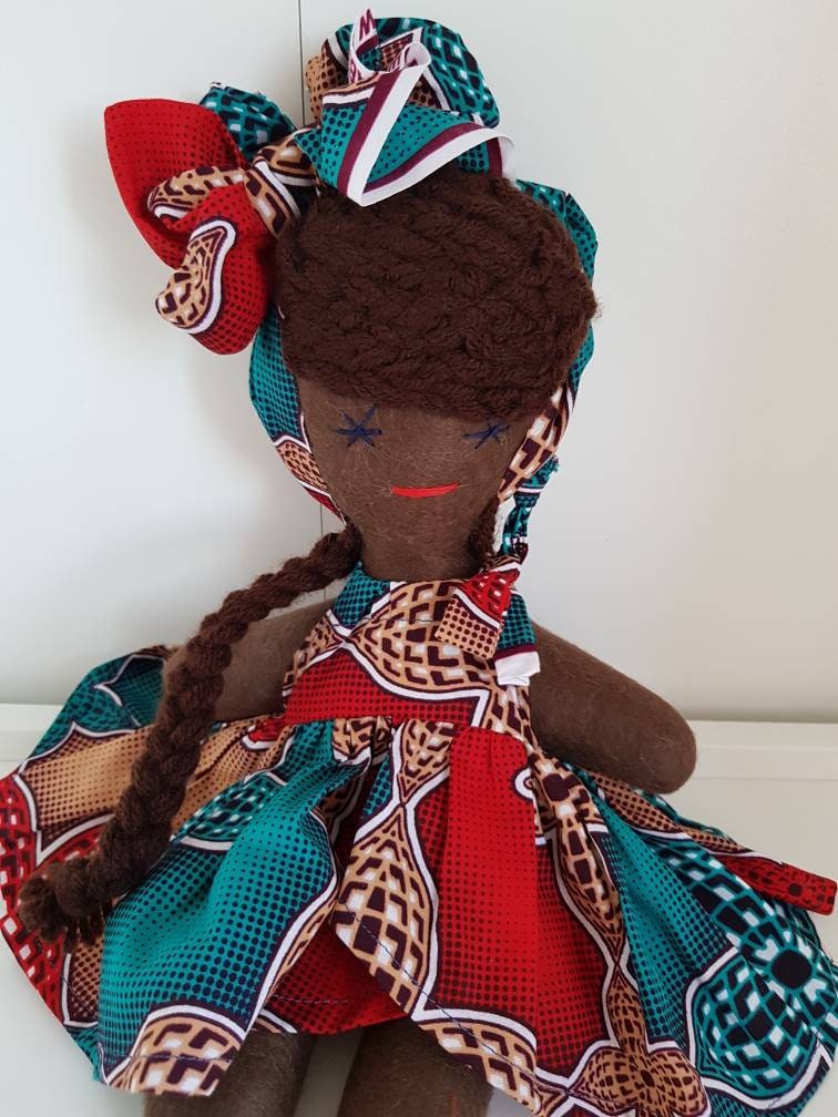 Handmade felt black African American dolls multicultural | Etsy