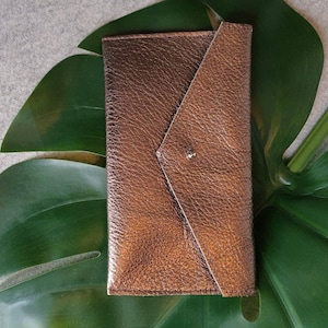 PEWTER 100% fait main pochette de pièce en cuir, cadeaux pour elle, portefeuille de poche porte-monnaie par GITAS Portal