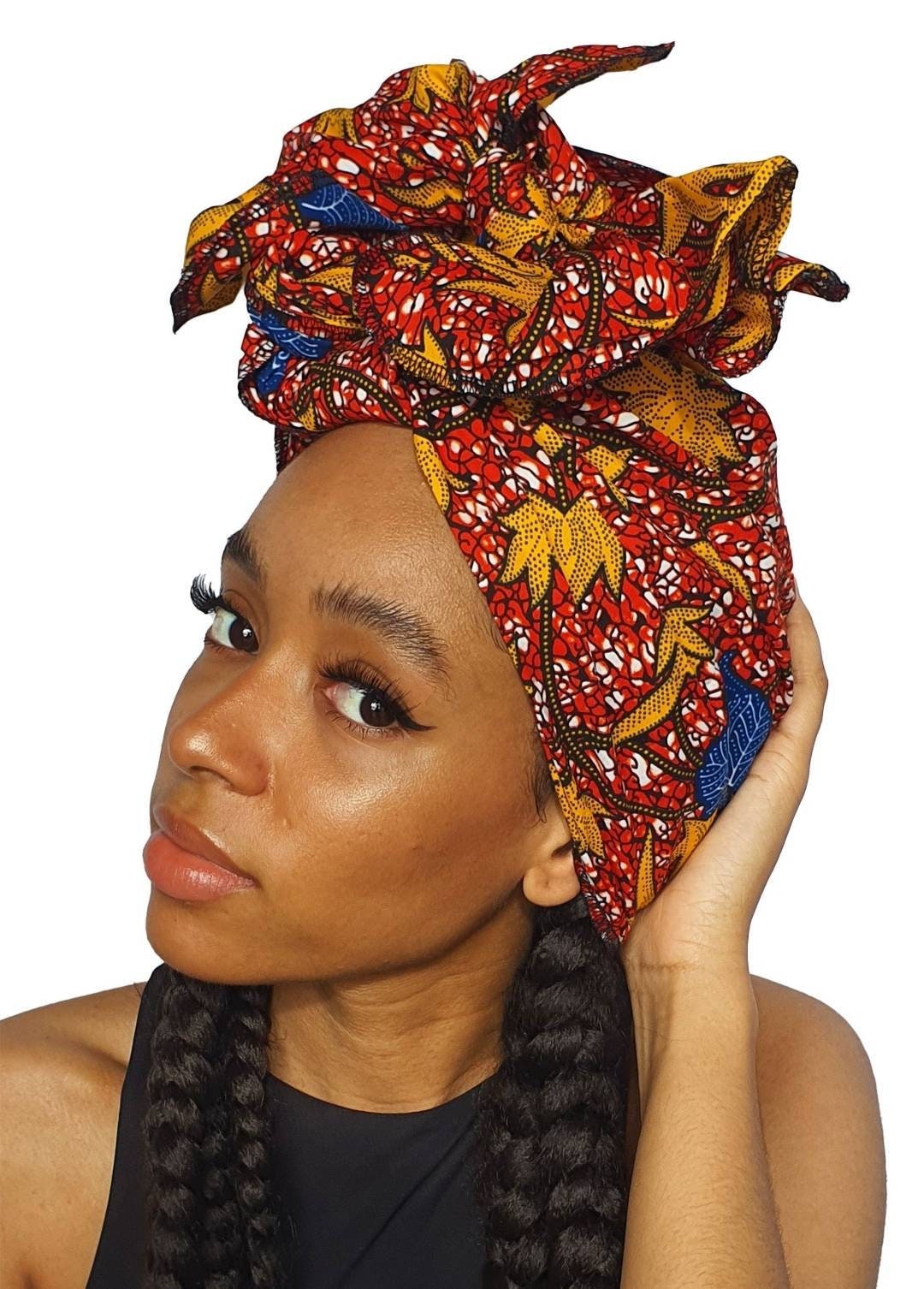 Copricapo con stampa africana: foulard Ankara, turbante elegante