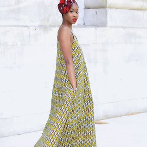 Ankara Print Maxi Dress/ African Print Maxi Dress/ African - Etsy