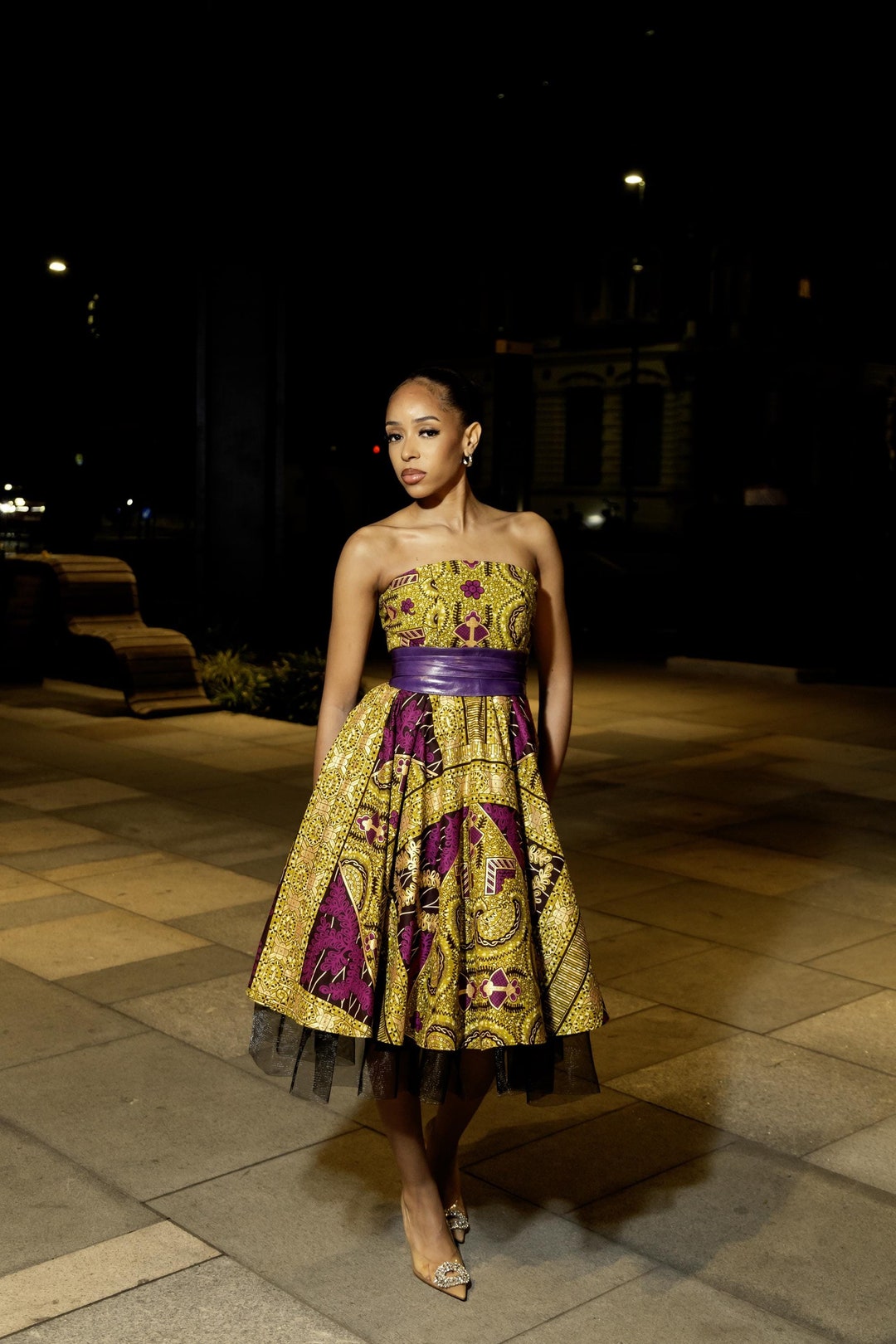 open lace back dress African Women's Clothing| Ankara Women Clothing| Prom Gown| Wedding Guest Clothing| African Party Dress| Dashiki Wear| Black Stars Handmade 0