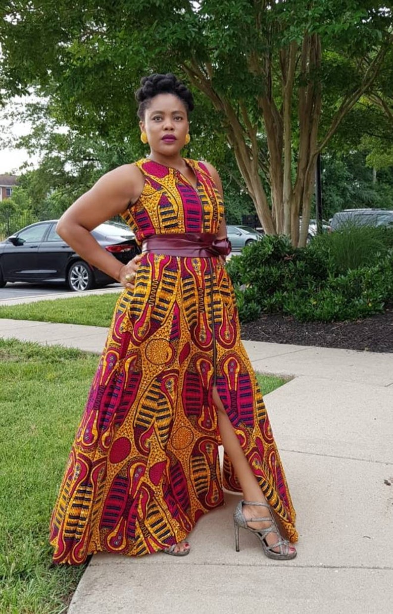 Ankara maxi dress/ african print maxi dress/ long african | Etsy