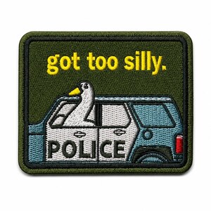 La policía de los gansos tontos – Parche bordado termoadhesivo divertido