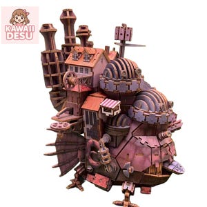 3D wandelndes Schloss Holzpuzzle Kit - DIY Fantasy Holzmodell - Steampunk Miniatur Schloss Dekor - Handgemachtes Geschenk für Kinder & Erwachsene