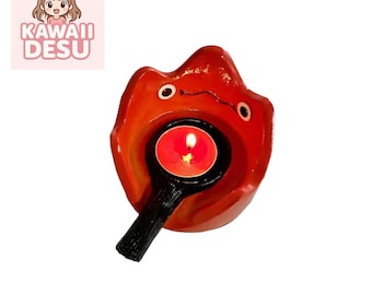 Candelabro Calcifer – Decoración de El Castillo Ambulante – Candelabro de fantasía para fans