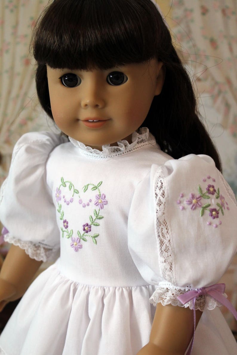 Embroidered Heirloom Dress for 18 Inch Dolls Etsy