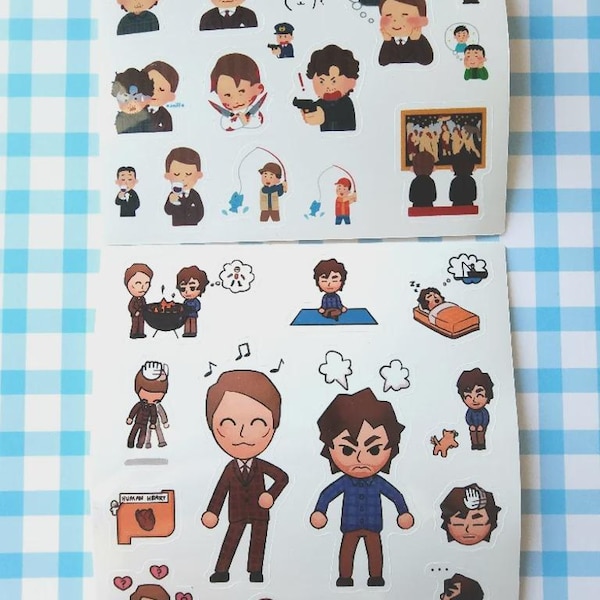 Hannigram Mii and Irasutoya Sticker Sheets