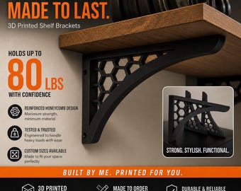 Honeycomb Shelf Bracket - Heavy Duty DIY Shelving Projects. Custom Shelf Bracket Size to fit your next DIY Support Project.