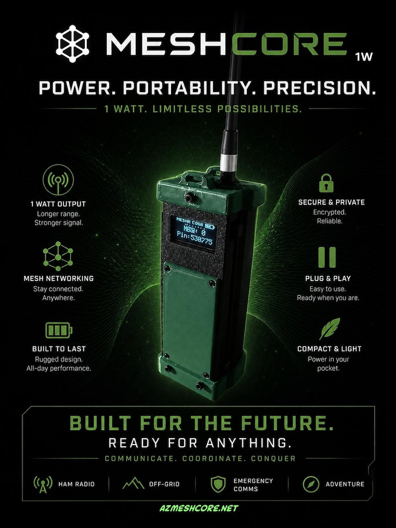 Meshtastic / Meshcore 1 Watt Radio Node | Starkaste Mesh-enhet online bild 1