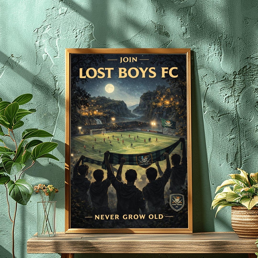 Vintage Football Wall Art – Retro Lost Boys Soccer Poster - Etsy