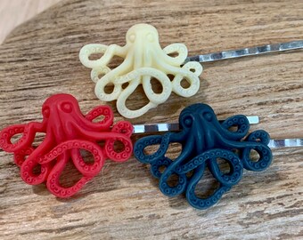 Patriotic Octopus Hair Pins