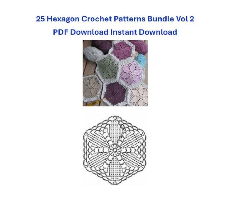 Hexagon Crochet Patterns Bundle
