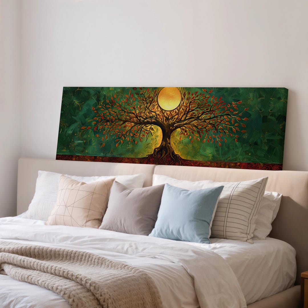 Klimt Style Tree of Life Wall Art - Gold Art Nouveau Print on Canvas ...