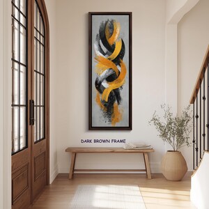 Black and Gold Abstract Wall Art - Modern Luxury Painting, Contemporary ...