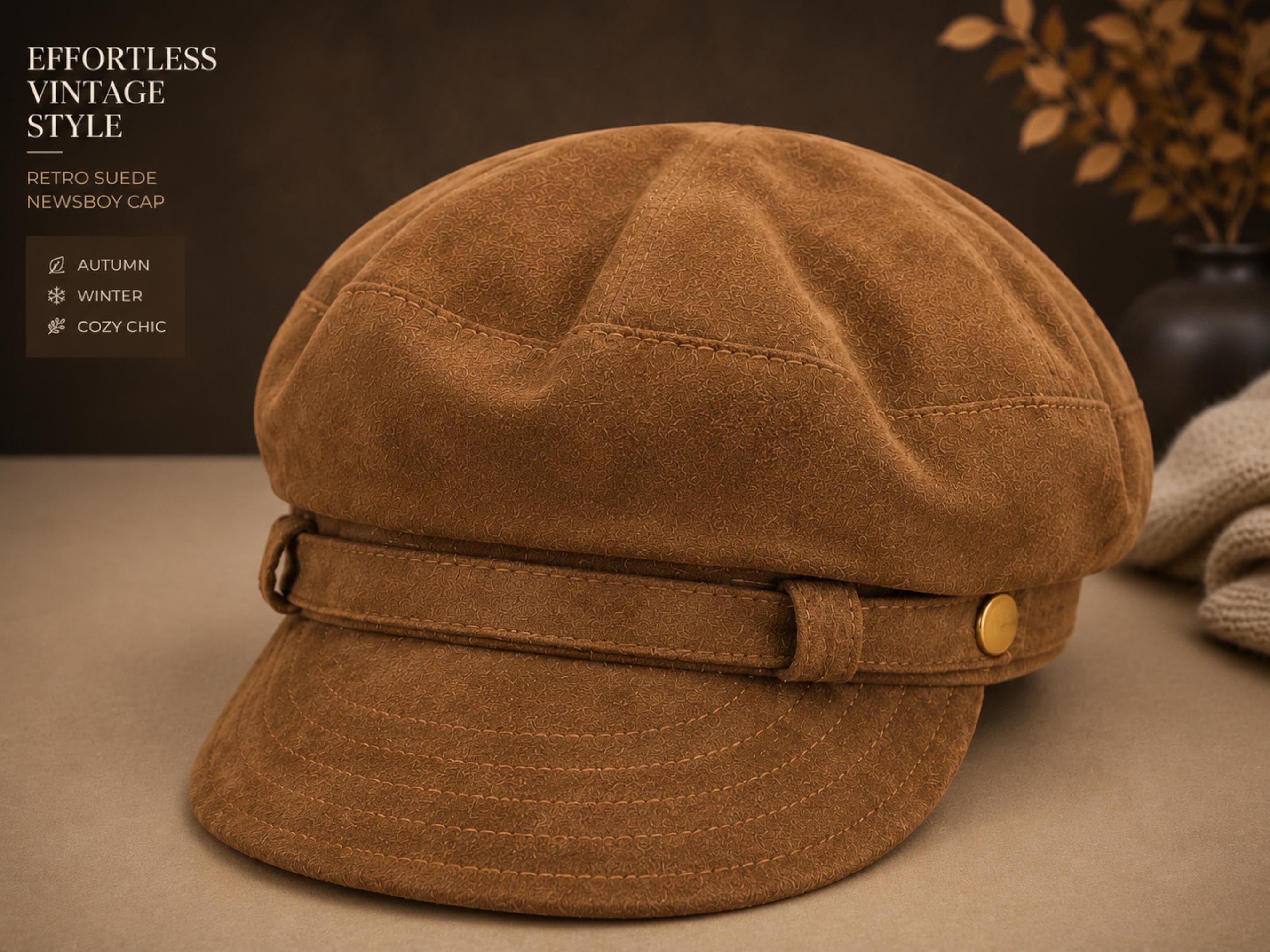Vintage Suede Beret - Etsy Australia display picture 2