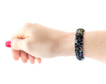 Braided Leather Bracelet / Cosmic Space