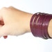 catzers reviewed Leather Bracelet / Original Sliced Cuff / Black Cherry