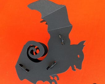 Bat Sconce & Shade Hanger (Side View)